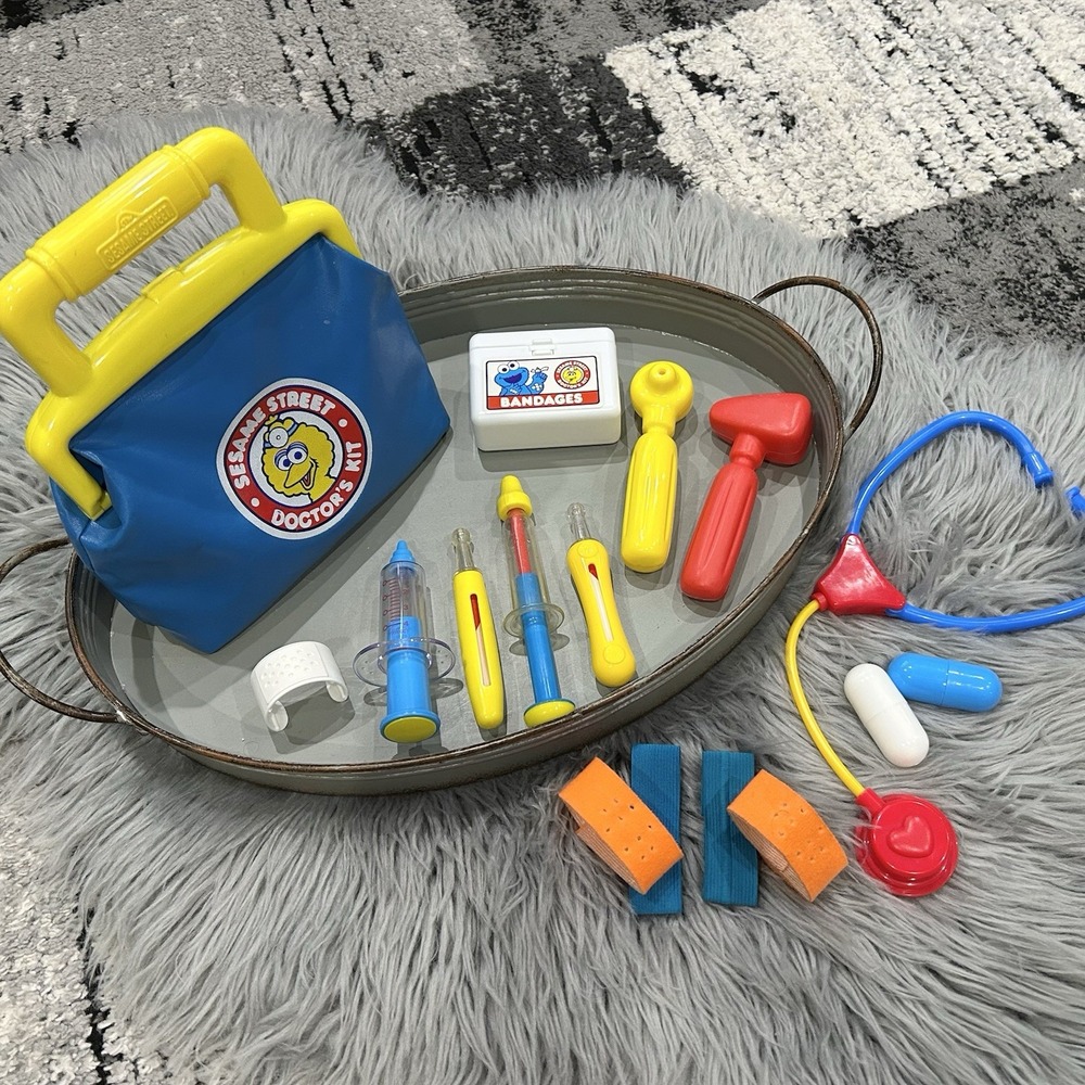 Vintage 1993β Tyco Sesame Street Big Bird Medical Doctor's Play Kit